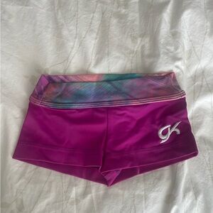 GK Magenta Athletic Shorts with Rainbow Waistband